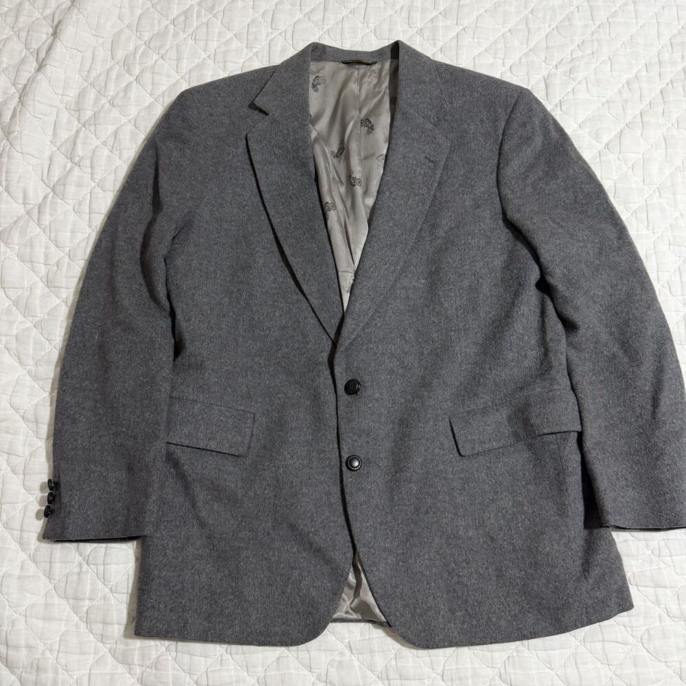 Embassy Square 42R Grey 100% Camel Hair Suit Jacket Blazer Sport Coat